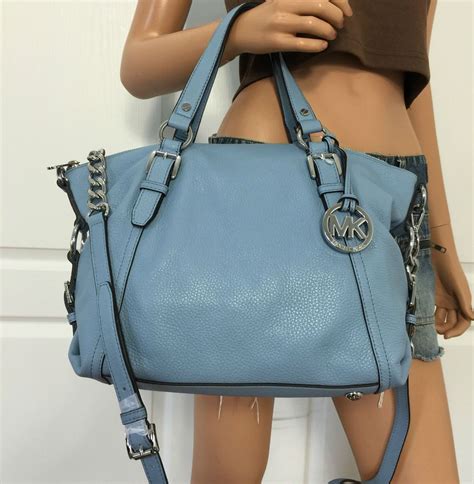 sac bleu michael kors|michael kors purses blue.